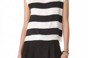 alice + olivia Picot Stripe Top