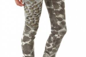 alice + olivia Print Skinny Jeans