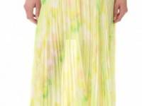 alice + olivia Shannon Pleated Maxi Skirt