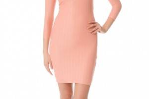 alice + olivia Sheer Back Fitted Dress