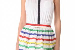 alice + olivia Sleeveless Combo Bodysuit