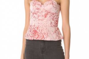 alice + olivia Structured Strapless Bustier Top