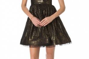 alice + olivia Yelle Bustier Flare Dress