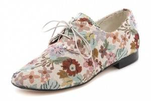 Anniel Floral Print Oxfords