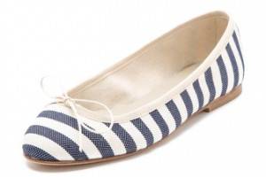 Anniel Striped Ballet Flats