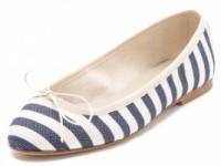 Anniel Striped Ballet Flats