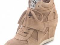 Ash Bowie Suede Sneakers with Hidden Wedge