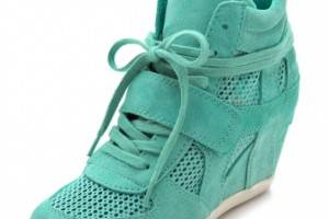 Ash Bowie Wedge Sneakers with Mesh Insets