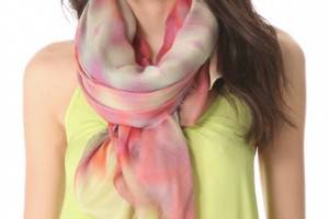 Athena Procopiou Brown Ikat Lover Scarf