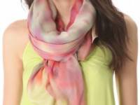 Athena Procopiou Brown Ikat Lover Scarf