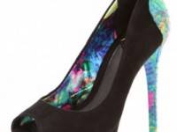 B Brian Atwood Blayne Snake Suede Pumps