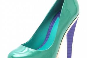 B Brian Atwood Leonida Metallic Inset Pumps