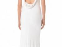 Badgley Mischka Collection Cowl Back Gown