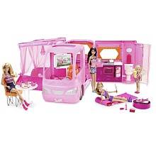 Barbie - Glamour Camper Vehicle with Barbie, Stacie, Skipper and Chelsea Dolls Included