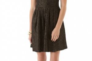 BB Dakota Nico Gold Metallic Lace Dress