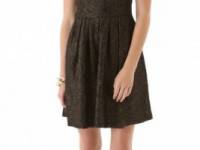 BB Dakota Nico Gold Metallic Lace Dress