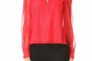 BCBGMAXAZRIA Shina Lace Blouse