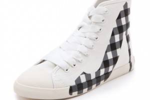 BE & D Brightlight Plaid High Top Sneakers