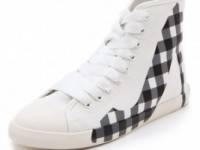 BE &amp; D Brightlight Plaid High Top Sneakers