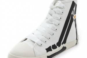 BE & D Skeleton High Top Sneakers