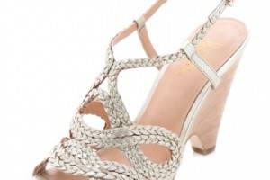 Belle by Sigerson Morrison Aspen Metallic Braided Sandals