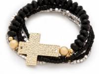 Belle Noel Beaded Cross Bracelet Set