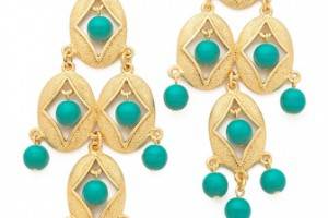 Ben-Amun Turquoise Chandelier Earrings