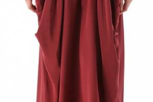 Beyond Vintage Draped Skirt with Tie Waist