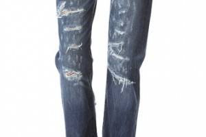 Blank Denim Distressed Straight Leg Jeans