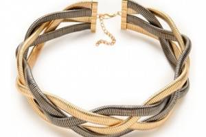 Bop Bijoux Metallic Braid Necklace