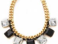 Bop Bijoux Oversized Leather Rock Necklace