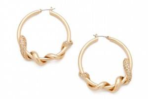 Bop Bijoux Twisted Snake Hoop Earrings