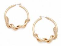 Bop Bijoux Twisted Snake Hoop Earrings