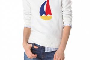 Boy. by Band of Outsiders Sailboat Intarsia Sweater