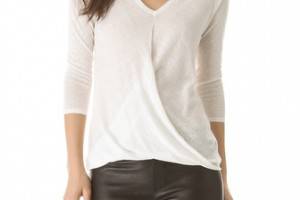 Brochu Walker Draped V Sweater