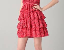 By Zoe Marika Print Ruffle Dress