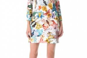 Cacharel Long Sleeve Floral Dress