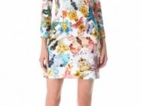 Cacharel Long Sleeve Floral Dress