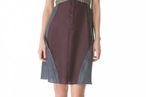 Carven Colorblock Short Sleeve Dress