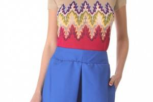 Carven Multicolor Cropped Sweater