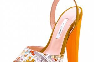 Carven Paris Print Platform Sandals