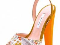 Carven Paris Print Platform Sandals