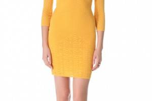 Catherine Malandrino 3/4 Sleeve Pointelle Dress