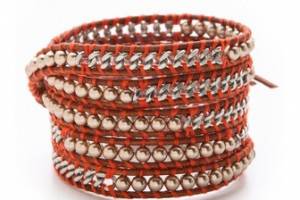 Chan Luu Chain & Imitation Pearl Wrap Bracelet