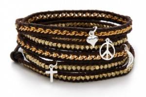 Chan Luu Gold Charm Wrap Bracelet