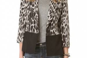 Charles Henry Leopard Box Cut Jacket