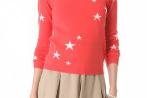 Chinti and Parker Intarsia Star Cashmere Sweater
