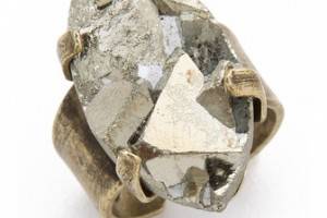 Citrine by the Stones Pyrite Pinky Ring