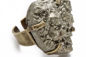 Citrine by the Stones Pyrite Ring