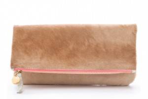 CLARE VIVIER Fold Over Haircalf Clutch